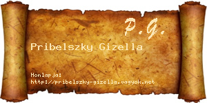 Pribelszky Gizella névjegykártya