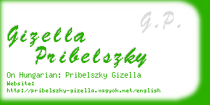 gizella pribelszky business card